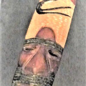 Solid Wood Hand Carved FACE Sculpture Wood Hanging Wall Decor Wall Hanging